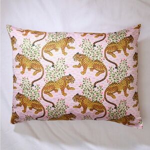 Print Fresh Bagheera Tiger Cotton Standard Pillowcase Blush Pink